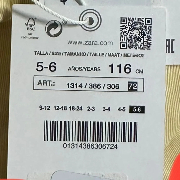 ZARA Kids | Light Yellow | CARGO CULOTTES - Picture 4 of 4